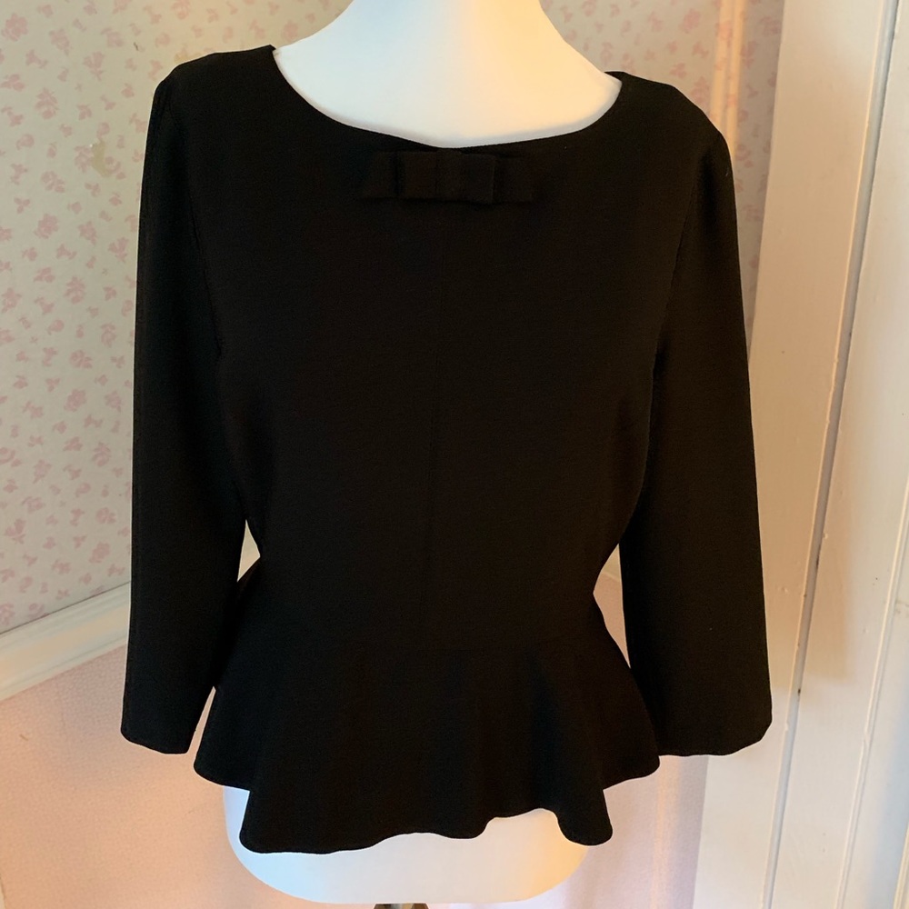 Black Peplum Top